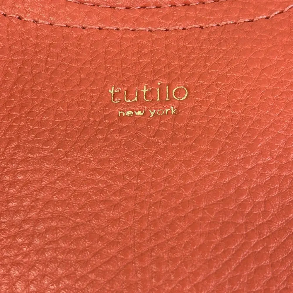 Tutilo NW Tote Shopper/school/work/laptop Bag Brick Orange and tan